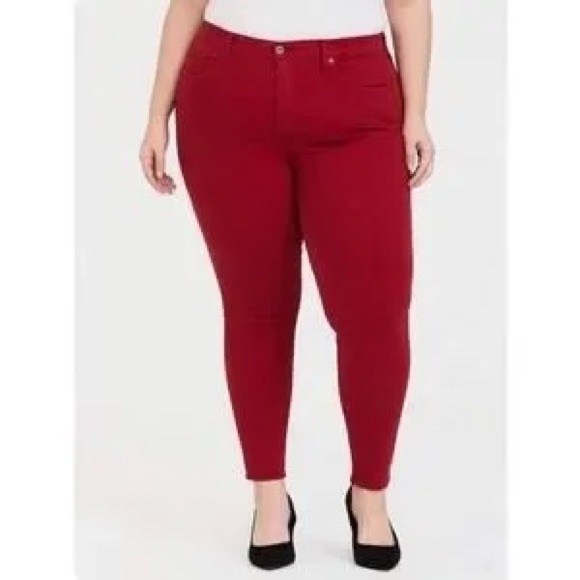 Torrid Women's Red Skinny Jeans - Picture 1 of 13